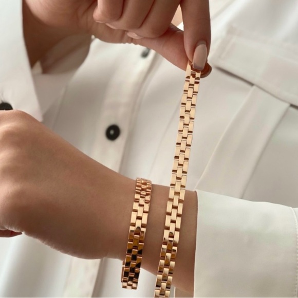 🎄 HOLIDAY PICK 🎄 Chain Chunky Link Bracelet 18k Gold Plated Luxury Jewelry - Picture 8 of 14